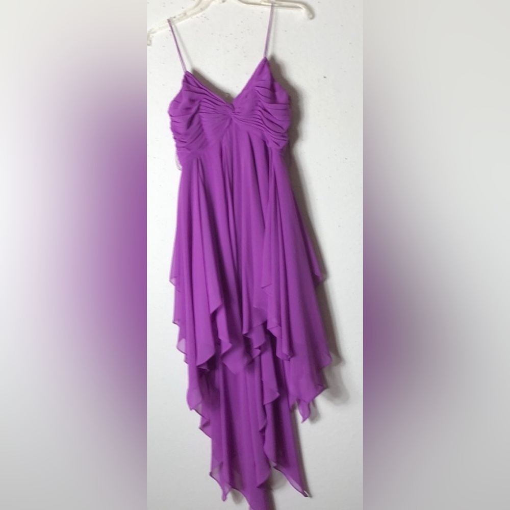 Aidan Mattox Pink multi layer Ruffled Cocktail Mini Dress - Picture 3 of 9